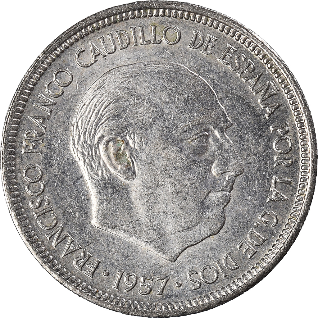 Moneda, España, 5 Pesetas, 1957