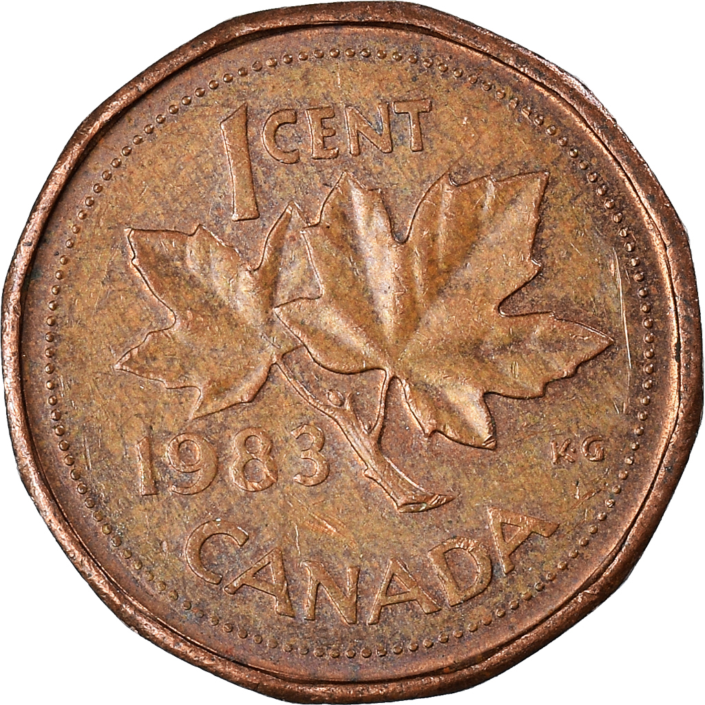 Moneda, Canadá, Cent, 1983