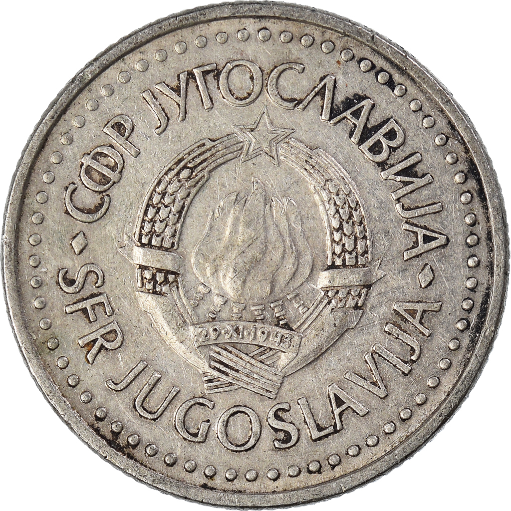 Moneda, Yugoslavia, 10 Dinara, 1982