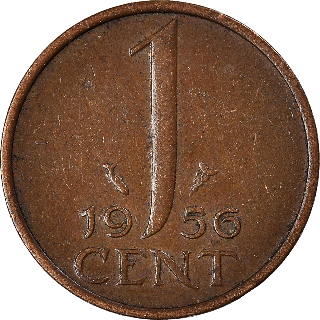 Moneda, Países Bajos, Cent, 1956