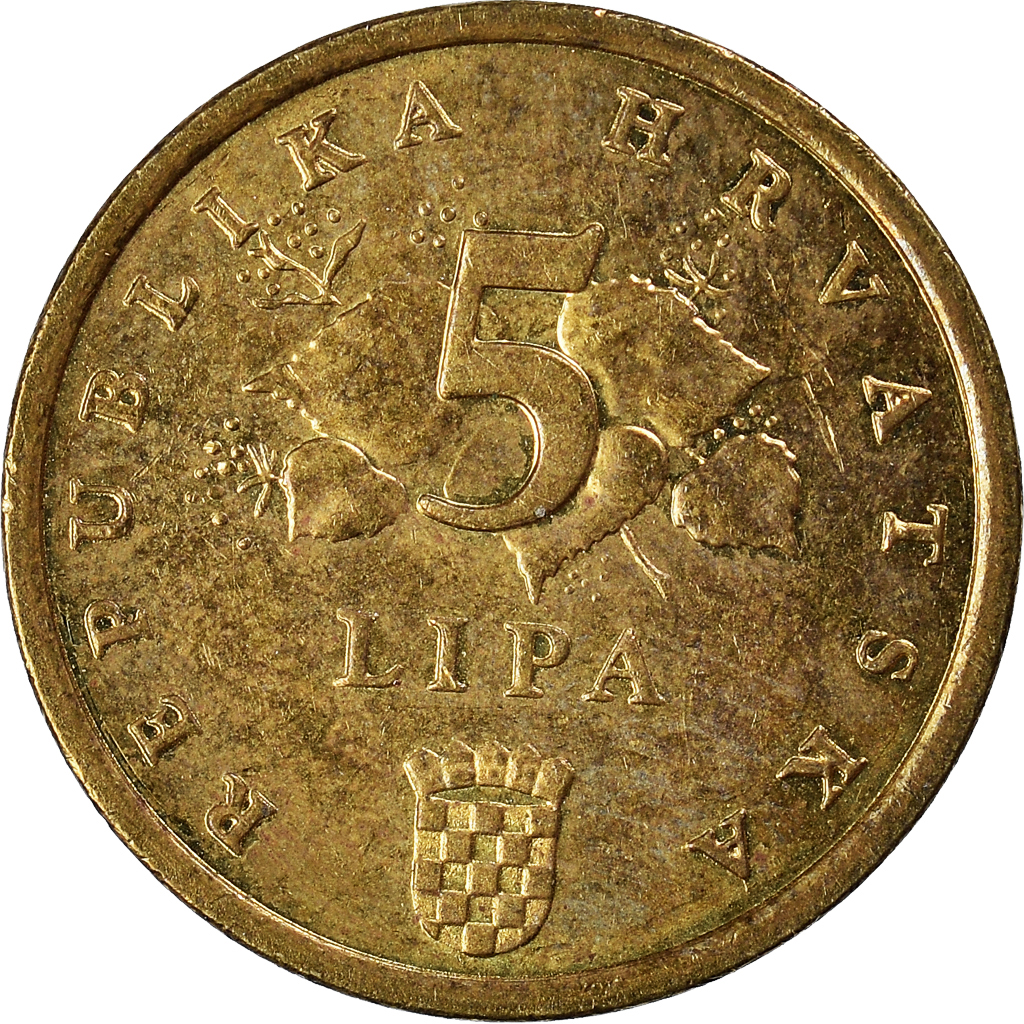 Moneda, Croacia, 5 Lipa, 2011