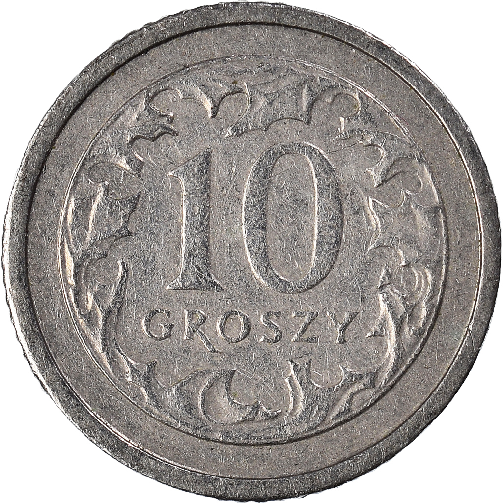Coin, Poland, 10 Groszy, 2001