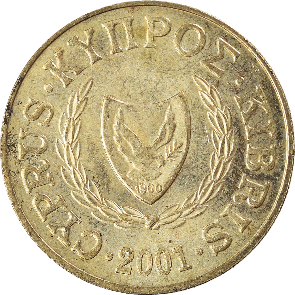 Moneda, Chipre, 20 Cents, 2001