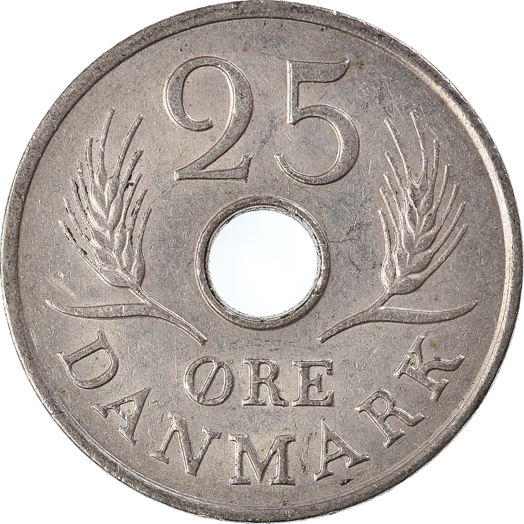 Moneda, Dinamarca, 25 Öre, 1971