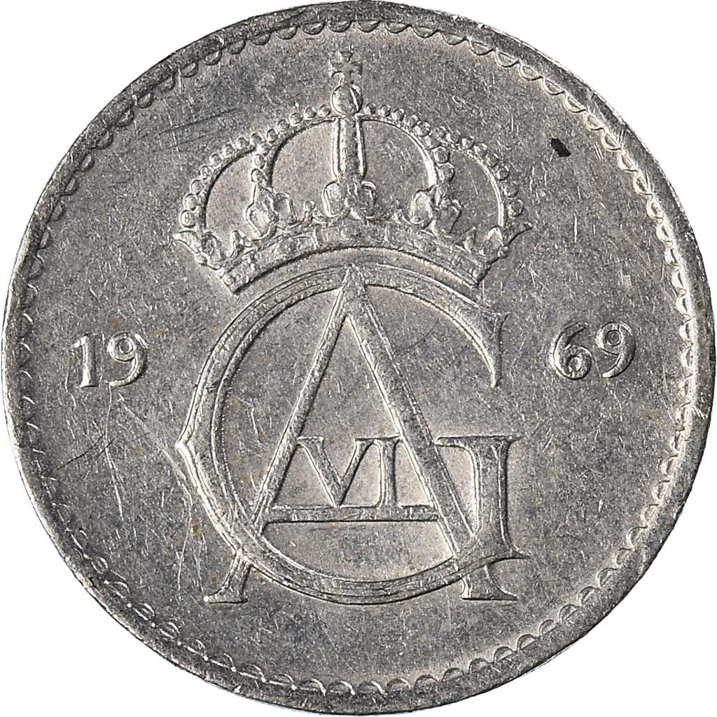 Moneda, Suecia, 10 Öre, 1969