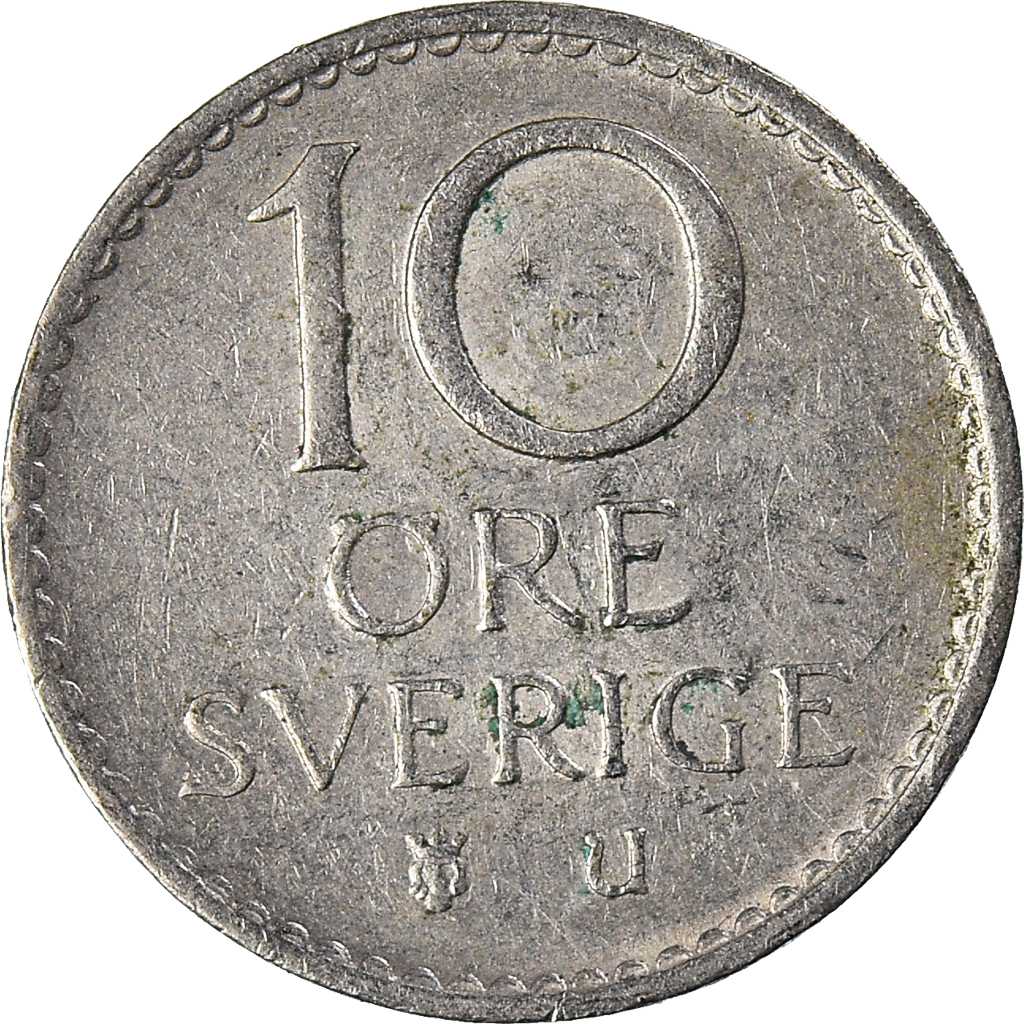 Moneda, Suecia, 10 Öre, 1969