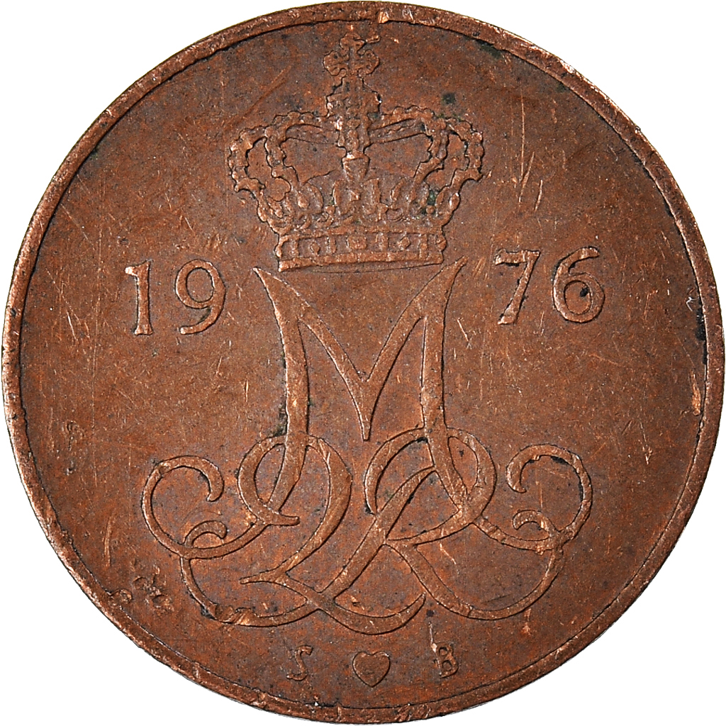 Moneda, Dinamarca, 5 Öre, 1976