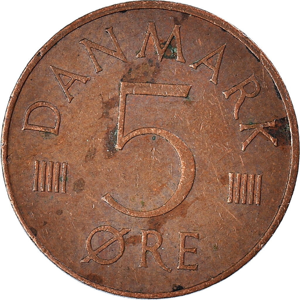 Moneda, Dinamarca, 5 Öre, 1976