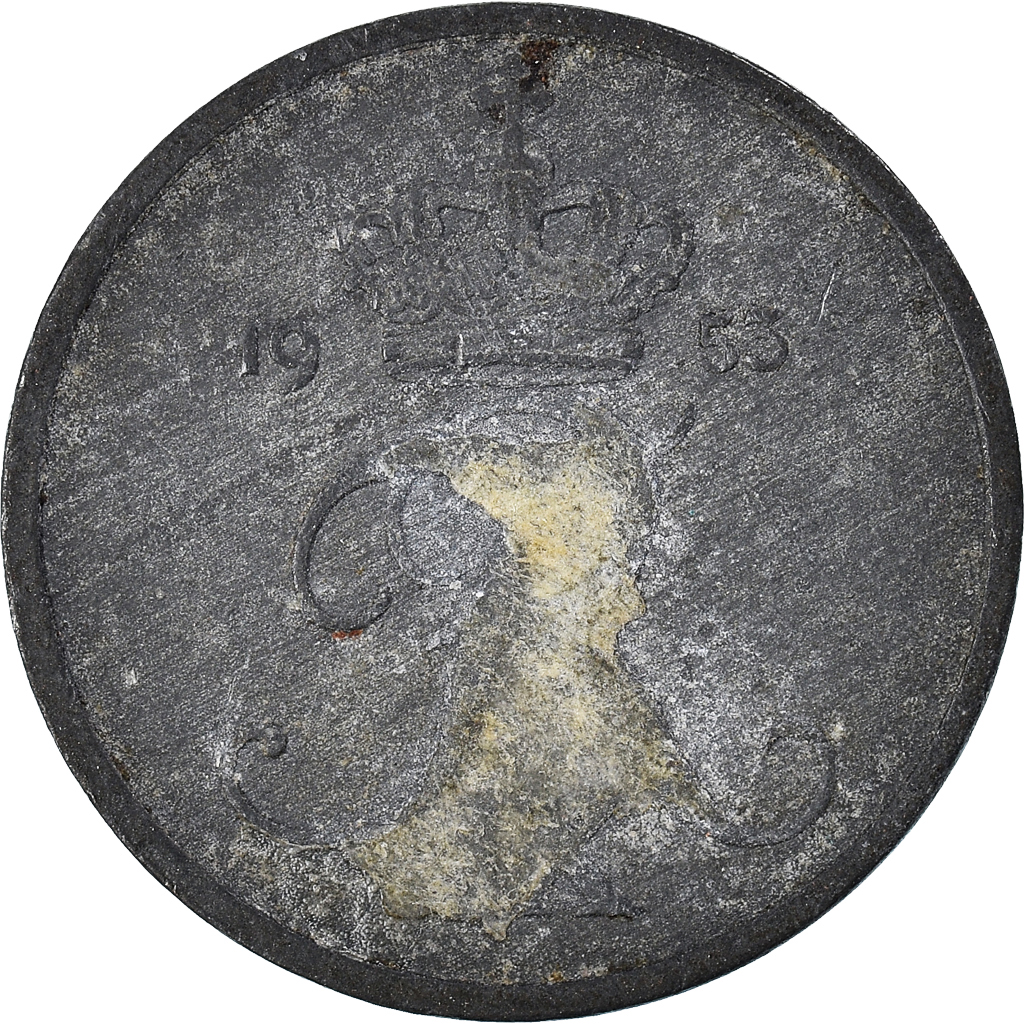 Moneda, Dinamarca, 2 Öre, 1953