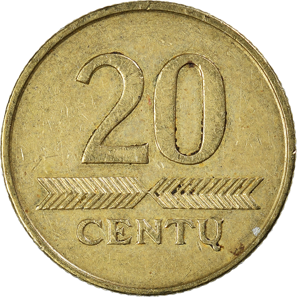 Moneda, Lituania, 20 Centu, 1998
