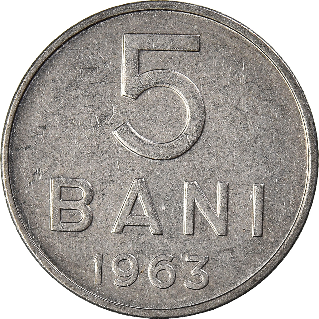 Coin, Romania, 5 Bani, 1963