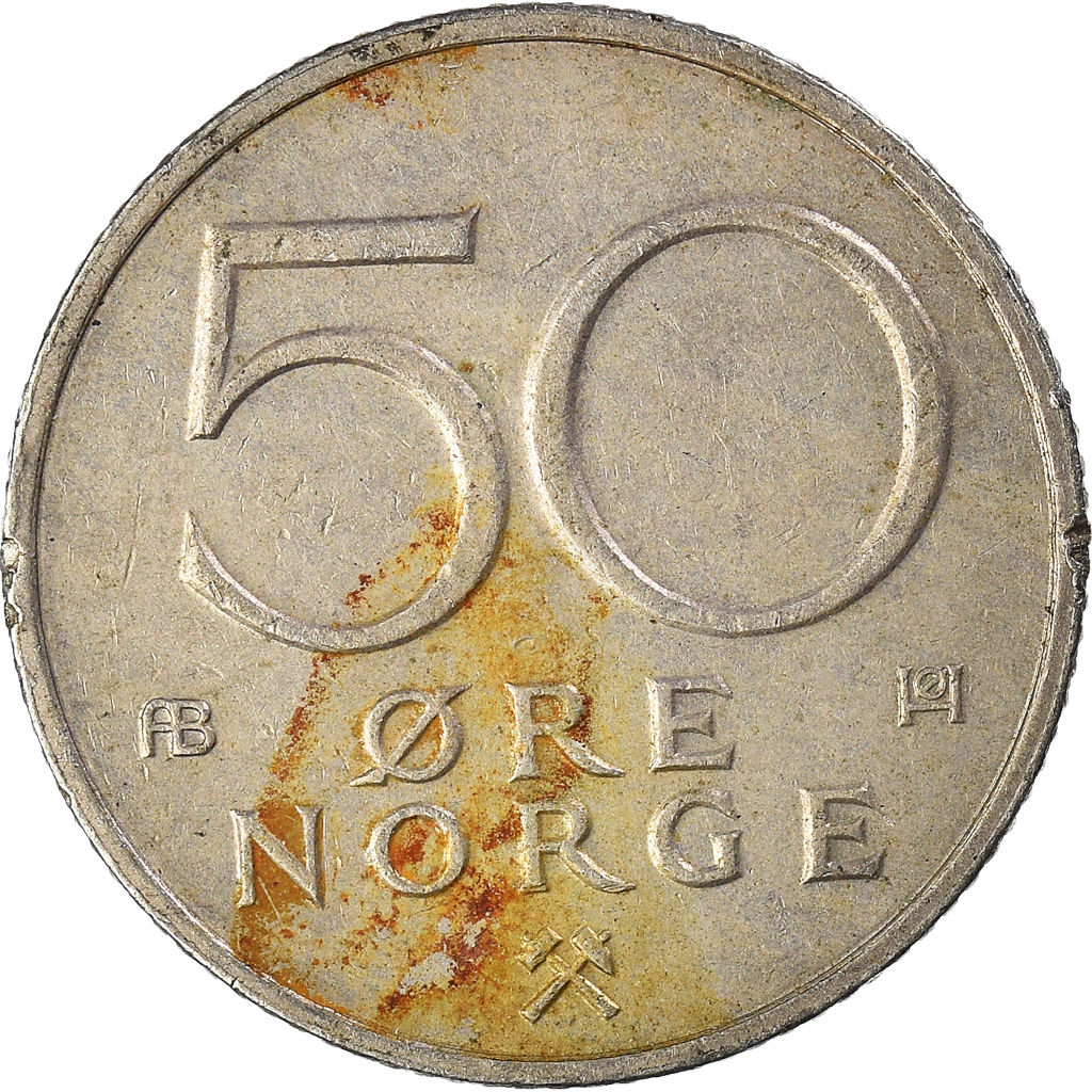 Moneda, Noruega, 50 Öre, 1978