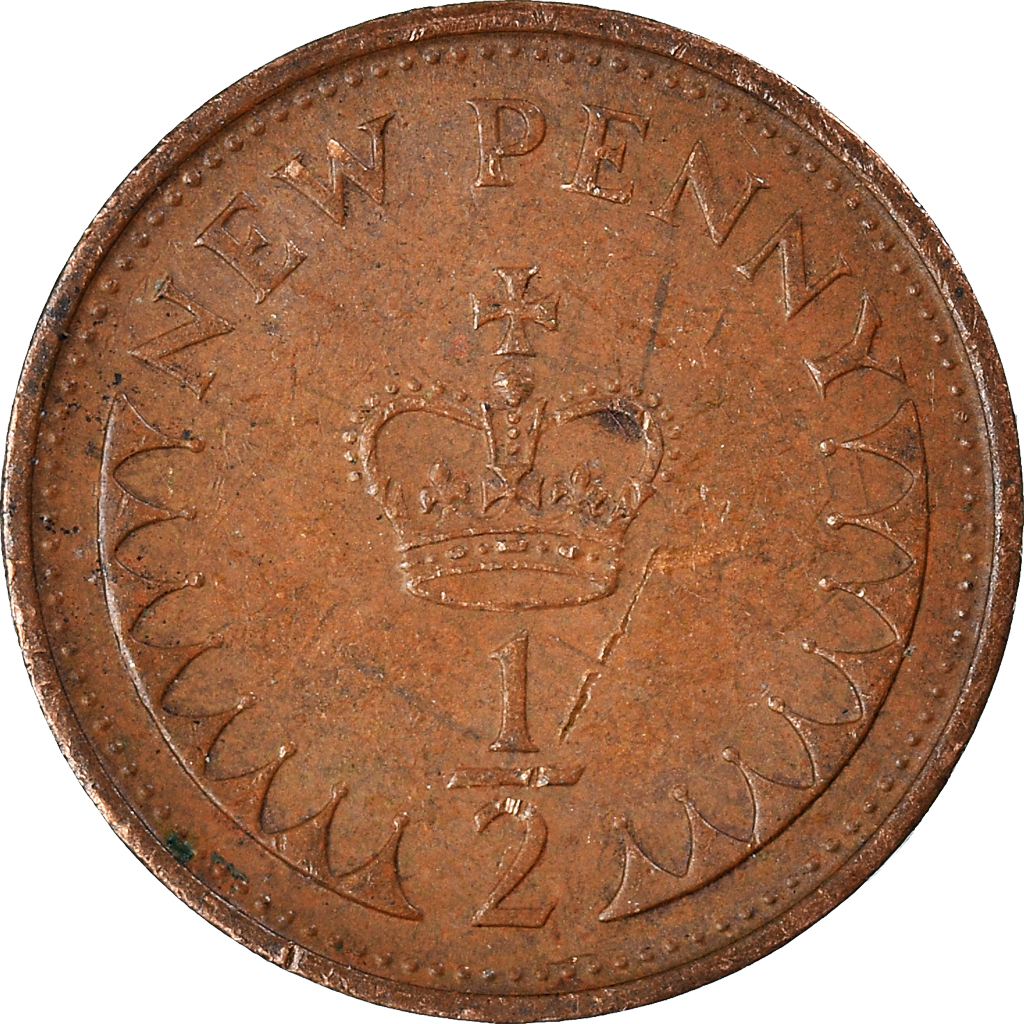 Moneda, Gran Bretaña, 1/2 New Penny, 1981