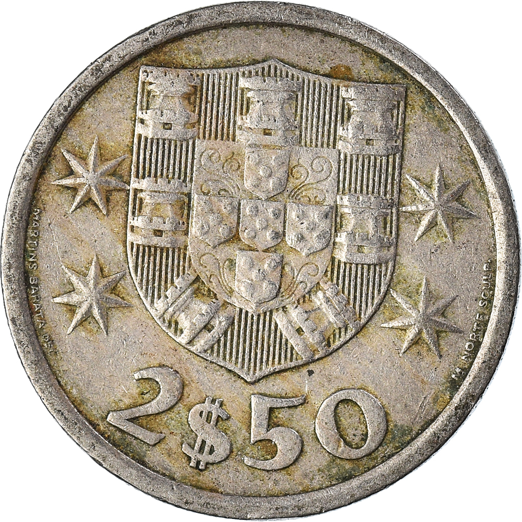 Moneda, Portugal, 2-1/2 Escudos, 1967