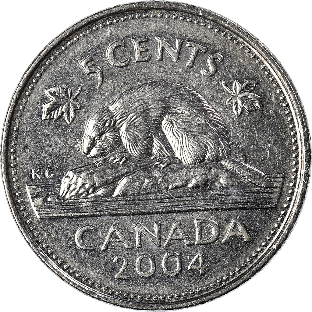 Coin, Canada, 5 Cents, 2004
