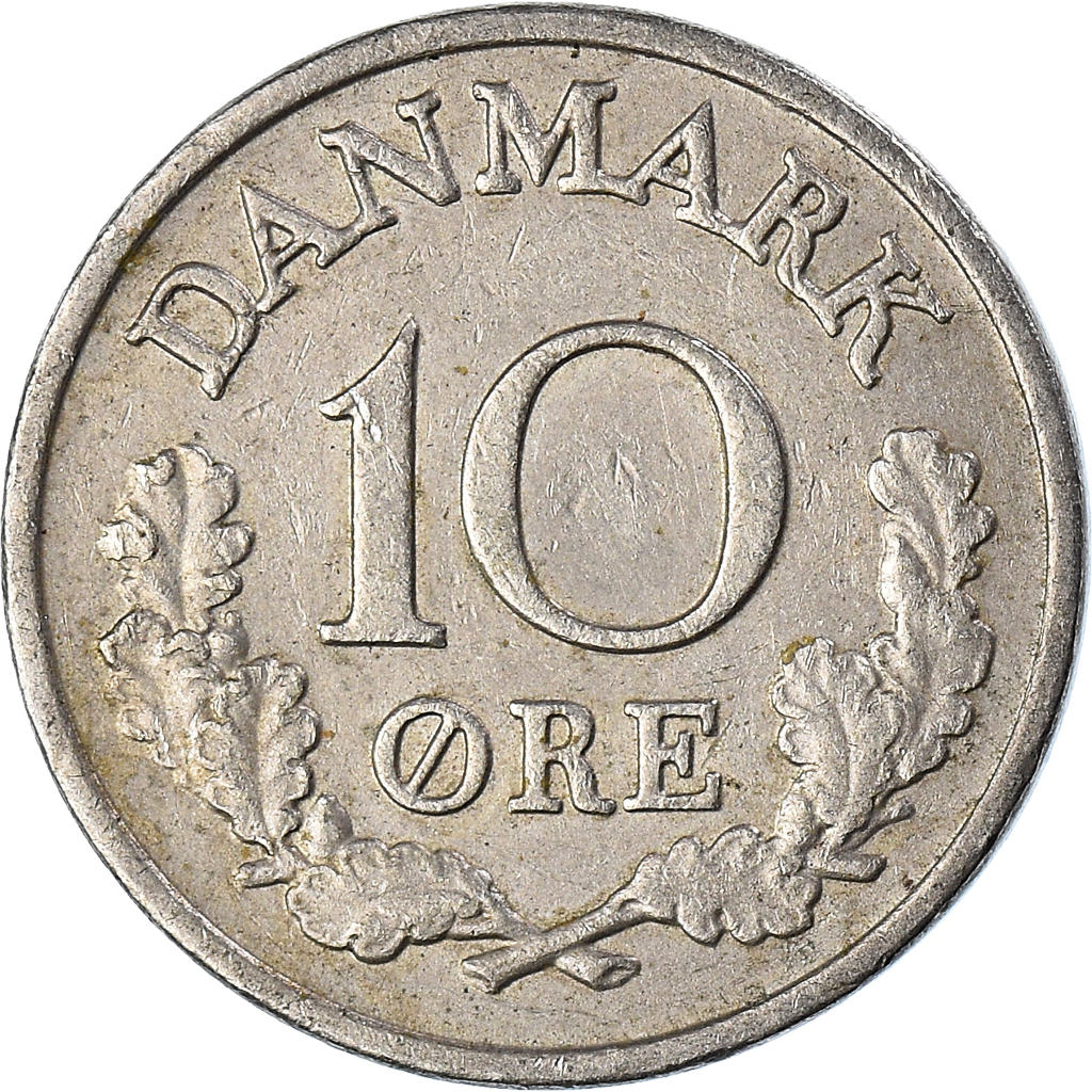 Moneda, Dinamarca, 10 Öre, 1969
