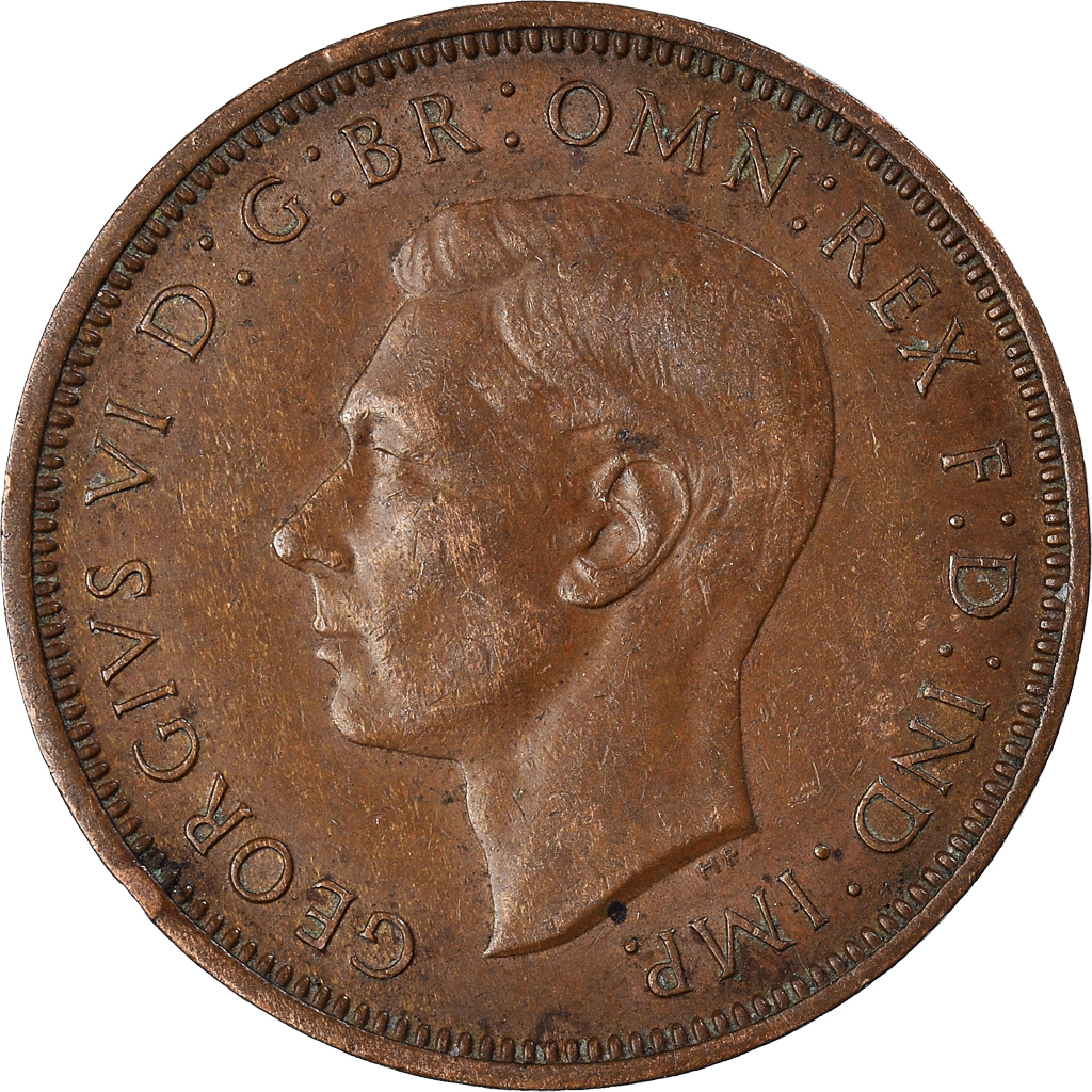 Moneda, Gran Bretaña, 1/2 Penny, 1946