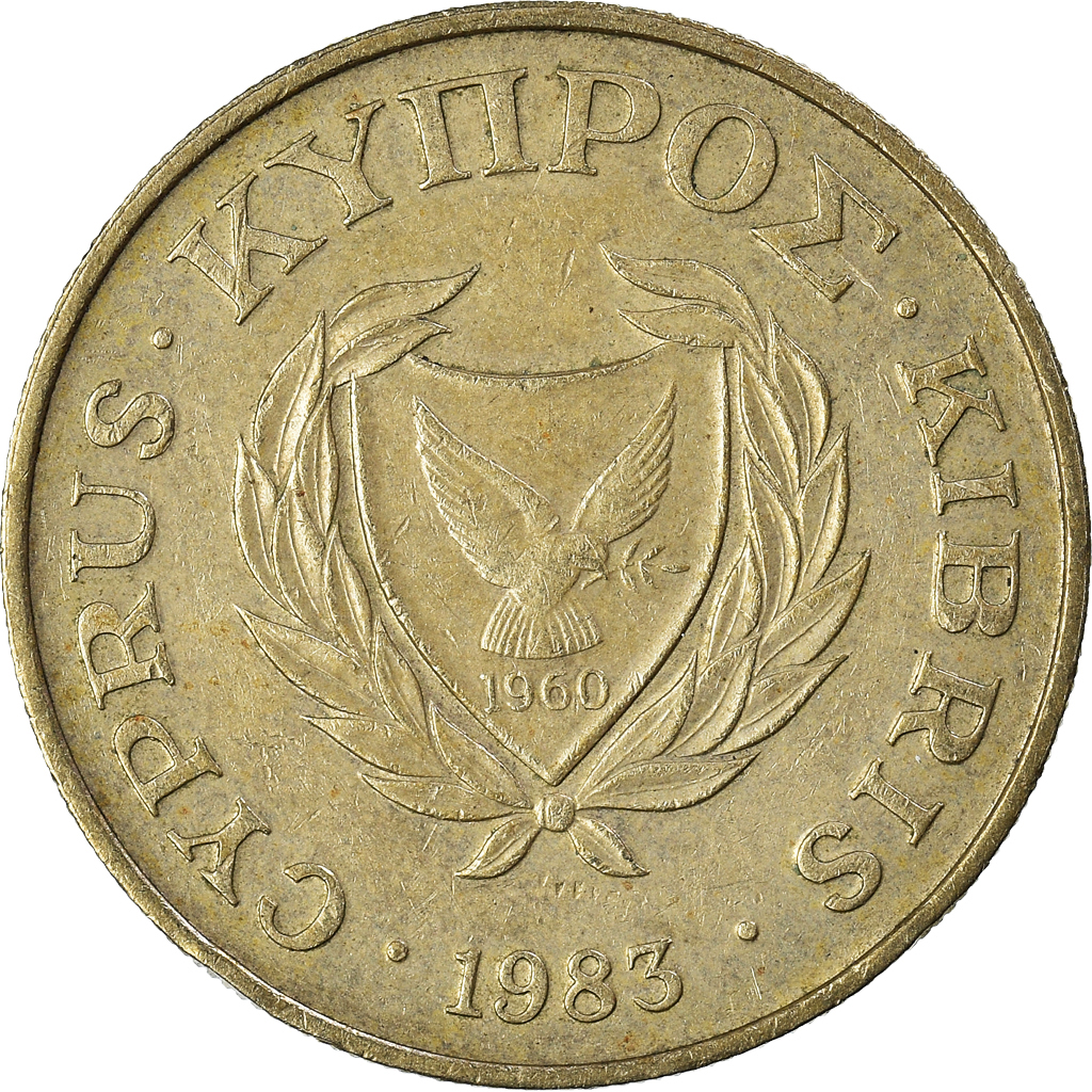 Moneda, Chipre, 10 Cents, 1983