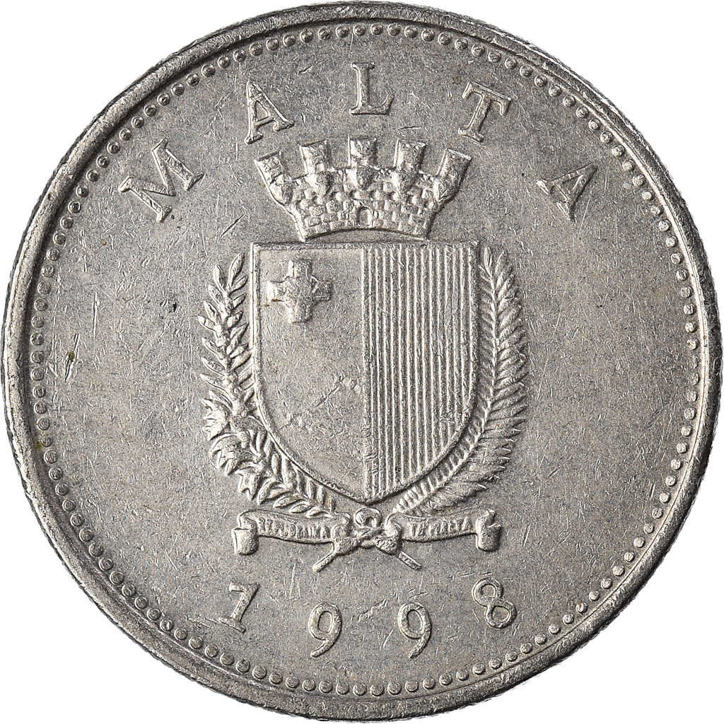 Moneda, Malta, 10 Cents, 1998