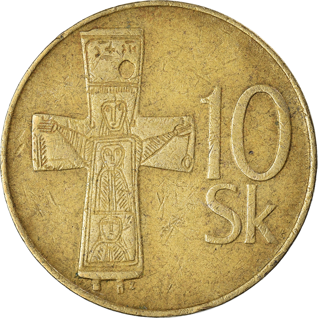 Moneda, Eslovaquia, 10 Koruna, 1994