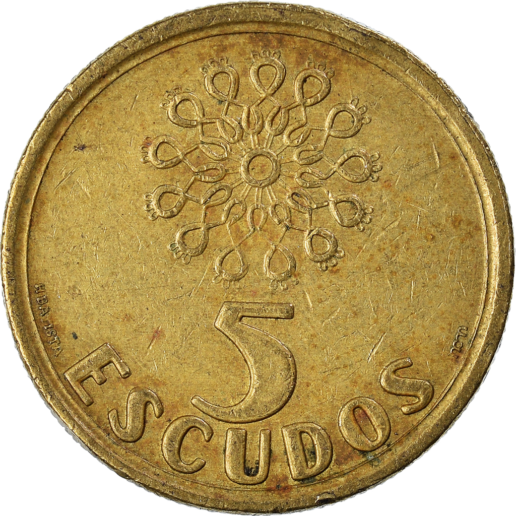 Moneda, Portugal, 5 Escudos, 1998