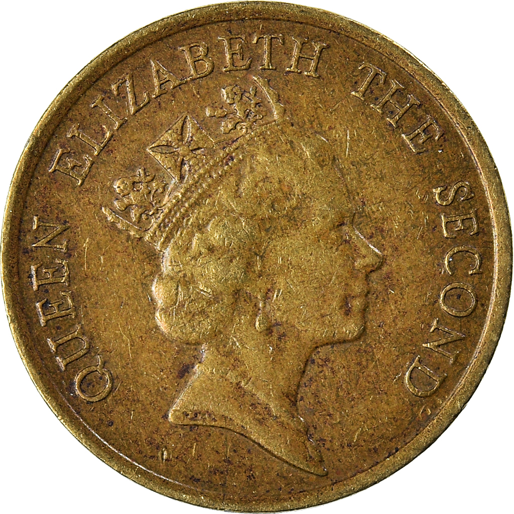 Moneda, Hong Kong, 10 Cents, 1990