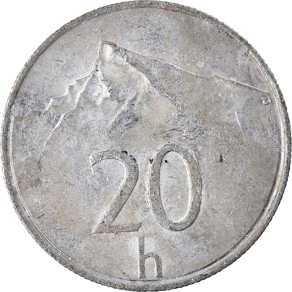 Moneda, Eslovaquia, 20 Haleru, 1993