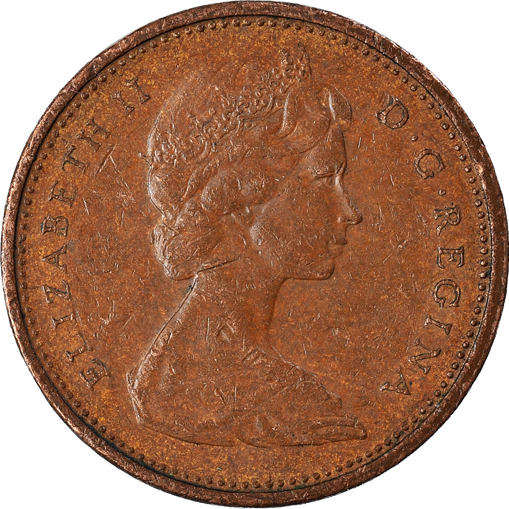 Moneda, Canadá, Cent, 1965