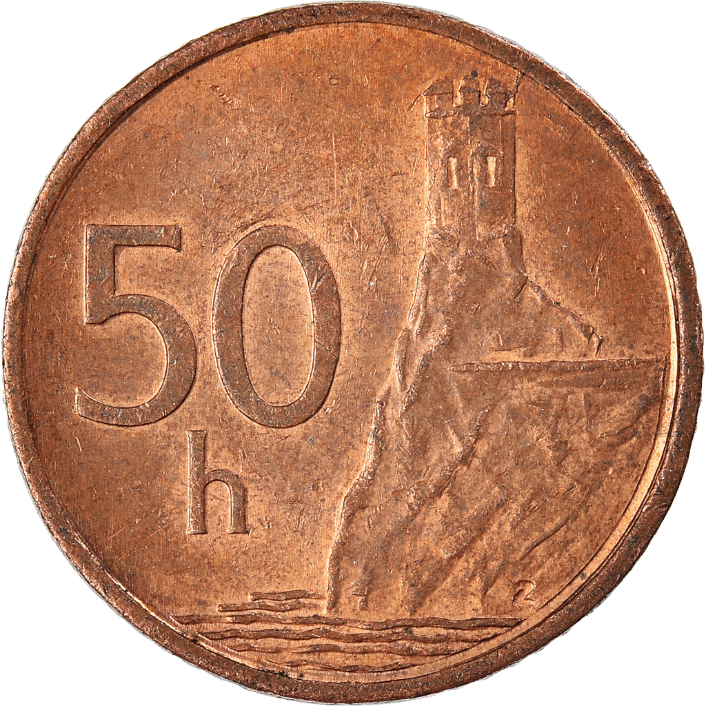 Moneda, Eslovaquia, 50 Halierov, 1998