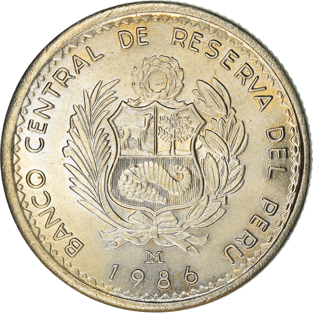 Coin, Peru, 5 Intis, 1986, Lima, , Copper-nickel, KM:300