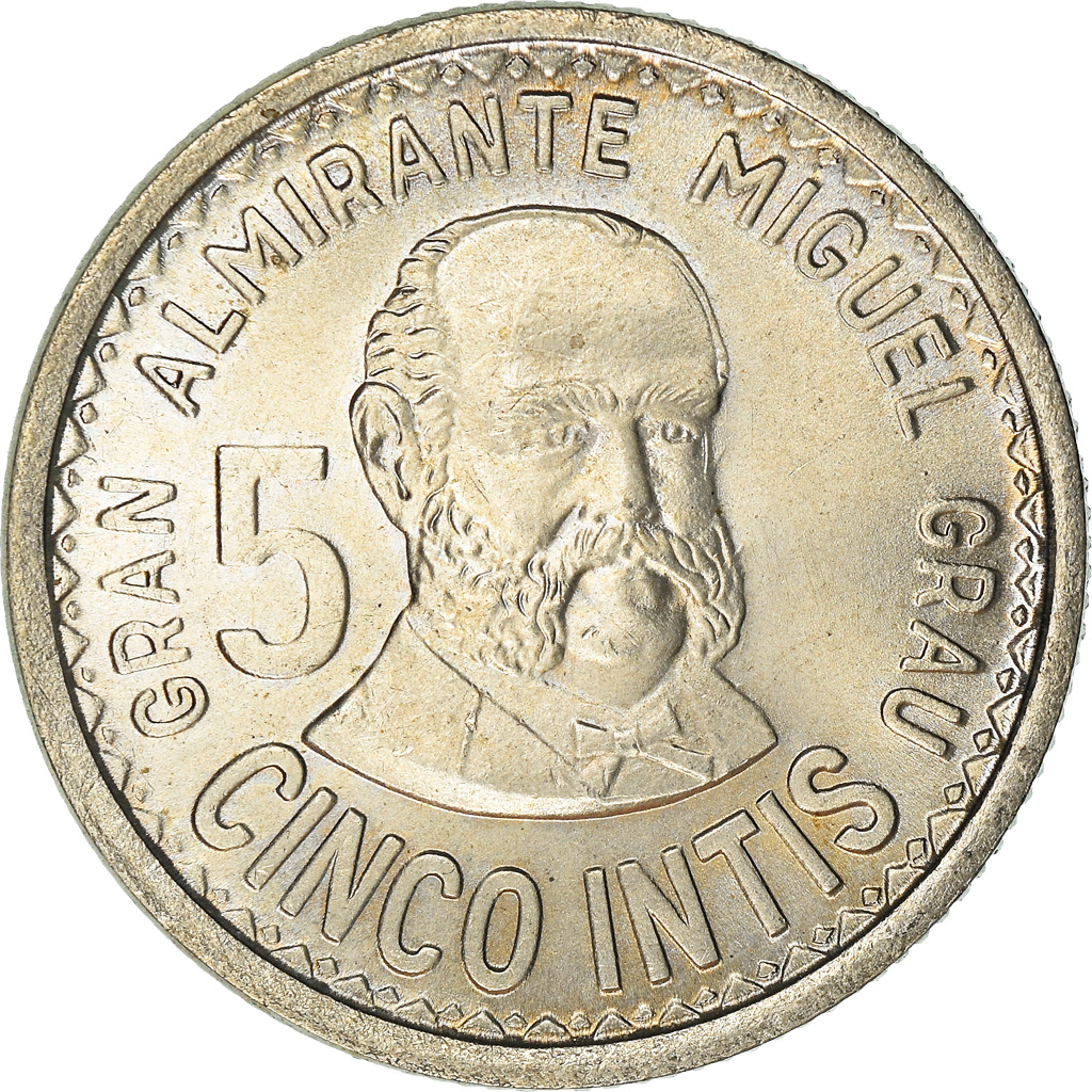 Coin, Peru, 5 Intis, 1986, Lima, , Copper-nickel, KM:300