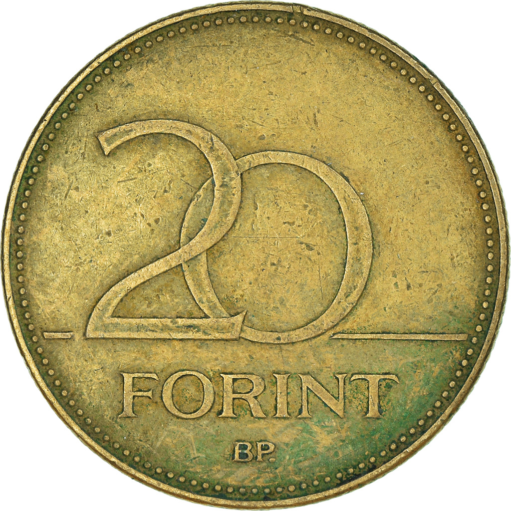 Moneda, Hungría, 20 Forint, 1995