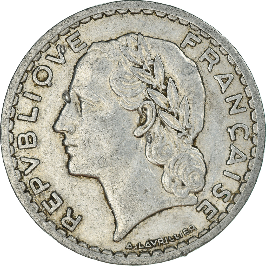 Coin, France, 5 Francs, 1945