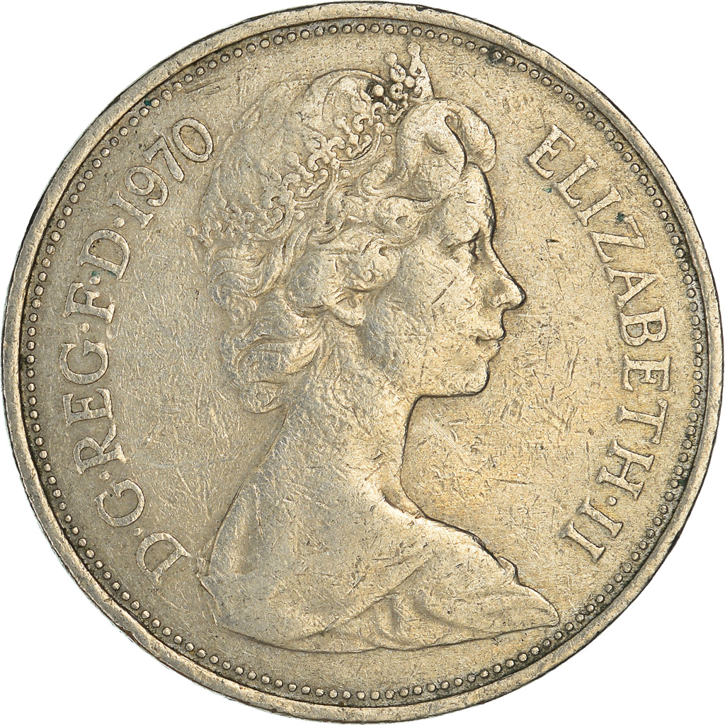 Moneda, Gran Bretaña, 10 New Pence, 1970