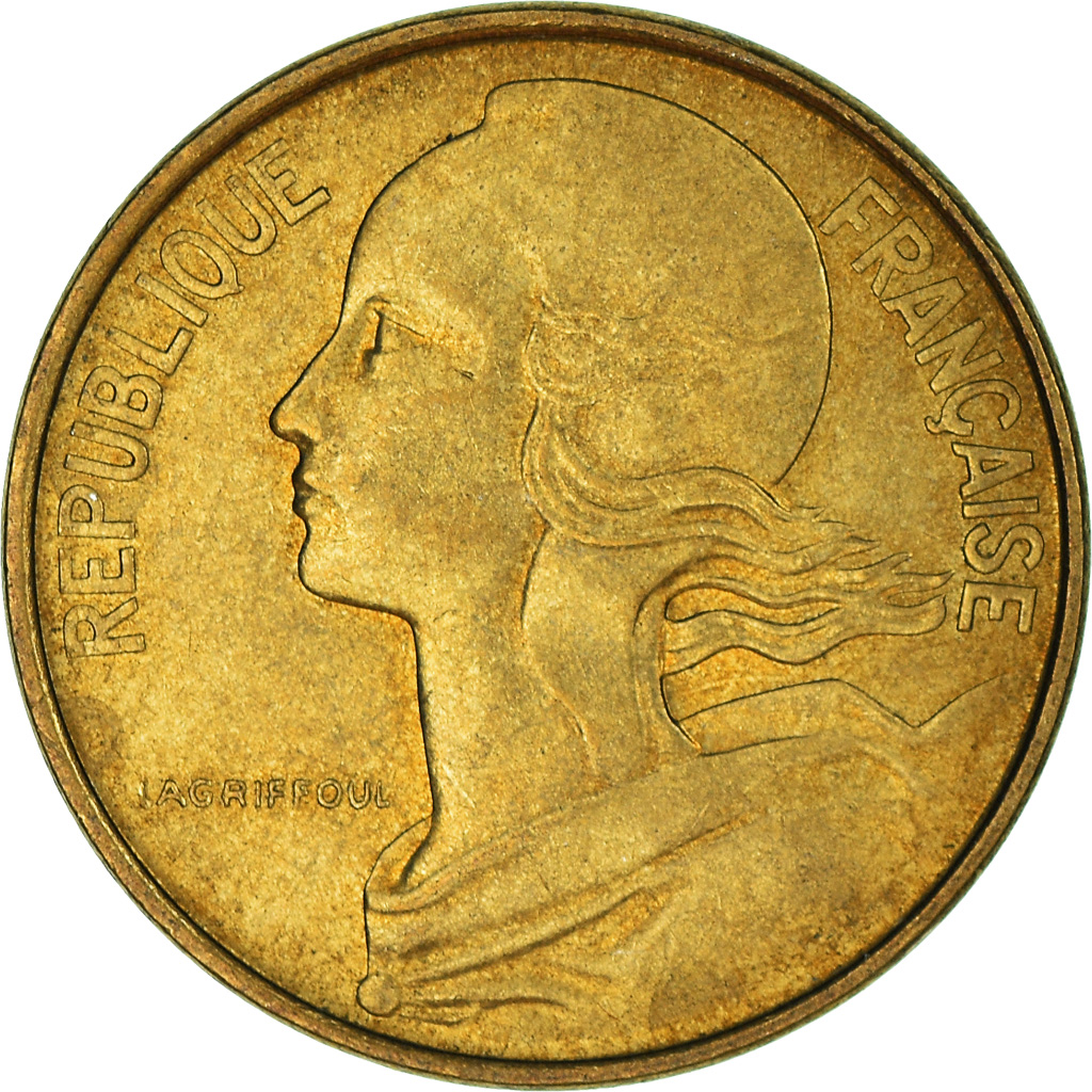 Moneda, Francia, 10 Centimes, 1973