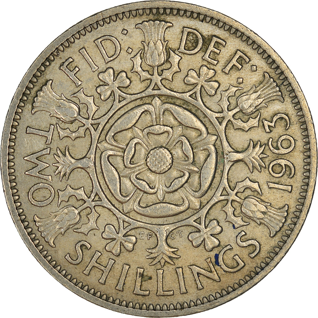 Moneda, Gran Bretaña, 2 Shillings, 1963