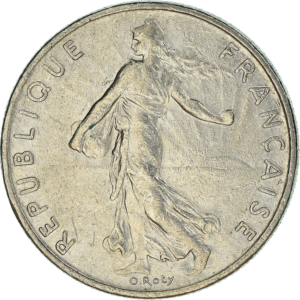 Moneda, Francia, 1/2 Franc, 1976