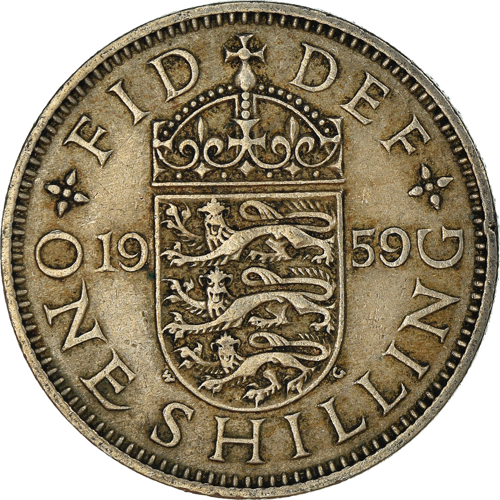 Moneda, Gran Bretaña, Shilling, 1959
