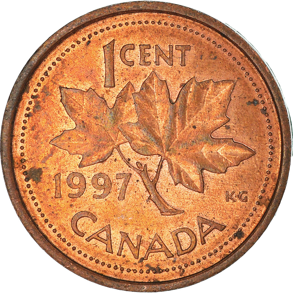 Moneda, Canadá, Cent, 1997