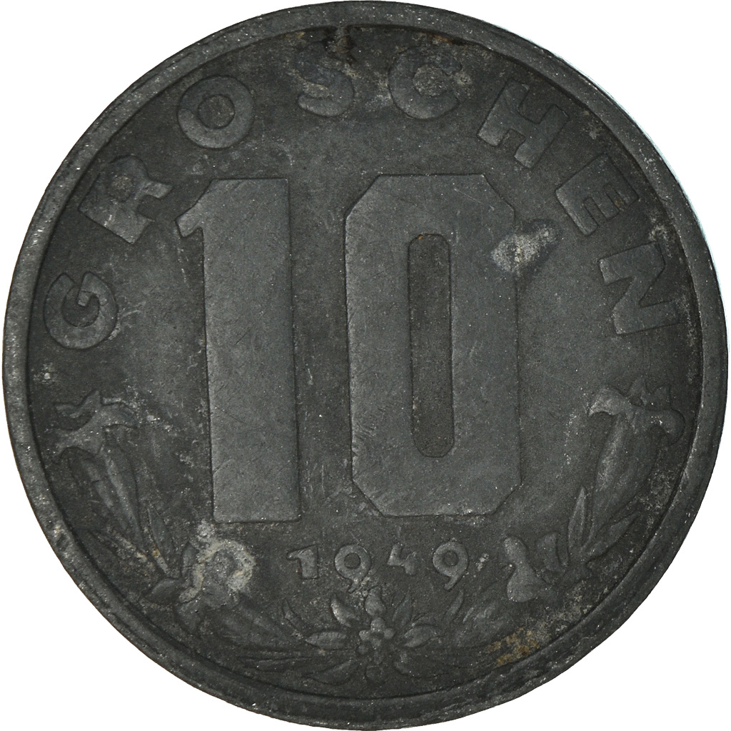 Moneda, Austria, 10 Groschen, 1949