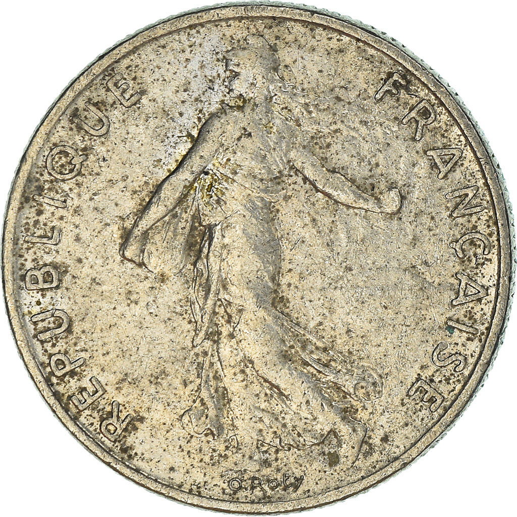 Moneda, Francia, 1/2 Franc, 1983