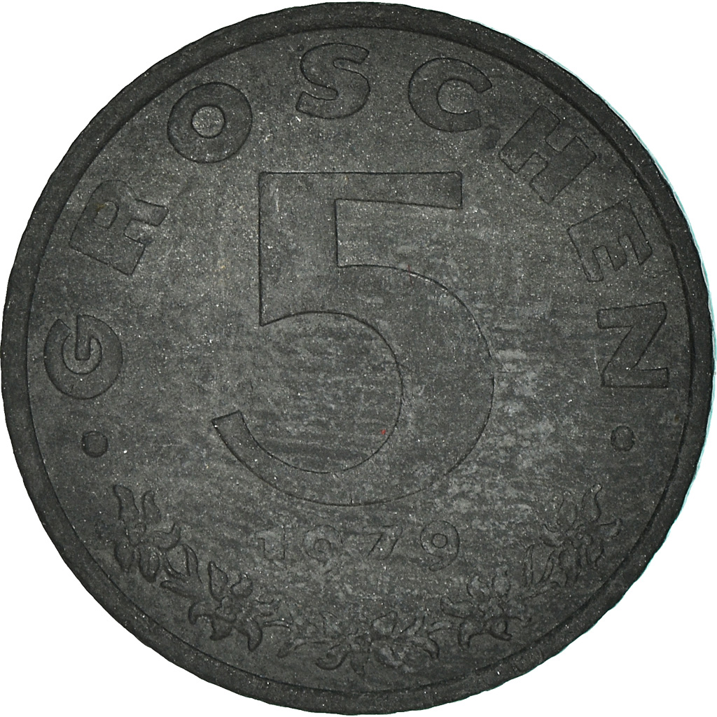 Moneda, Austria, 5 Groschen, 1979