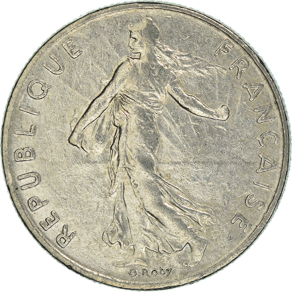 Moneda, Francia, 1/2 Franc, 1977