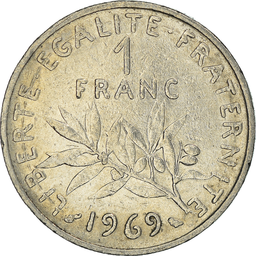 Moneda, Francia, Franc, 1969