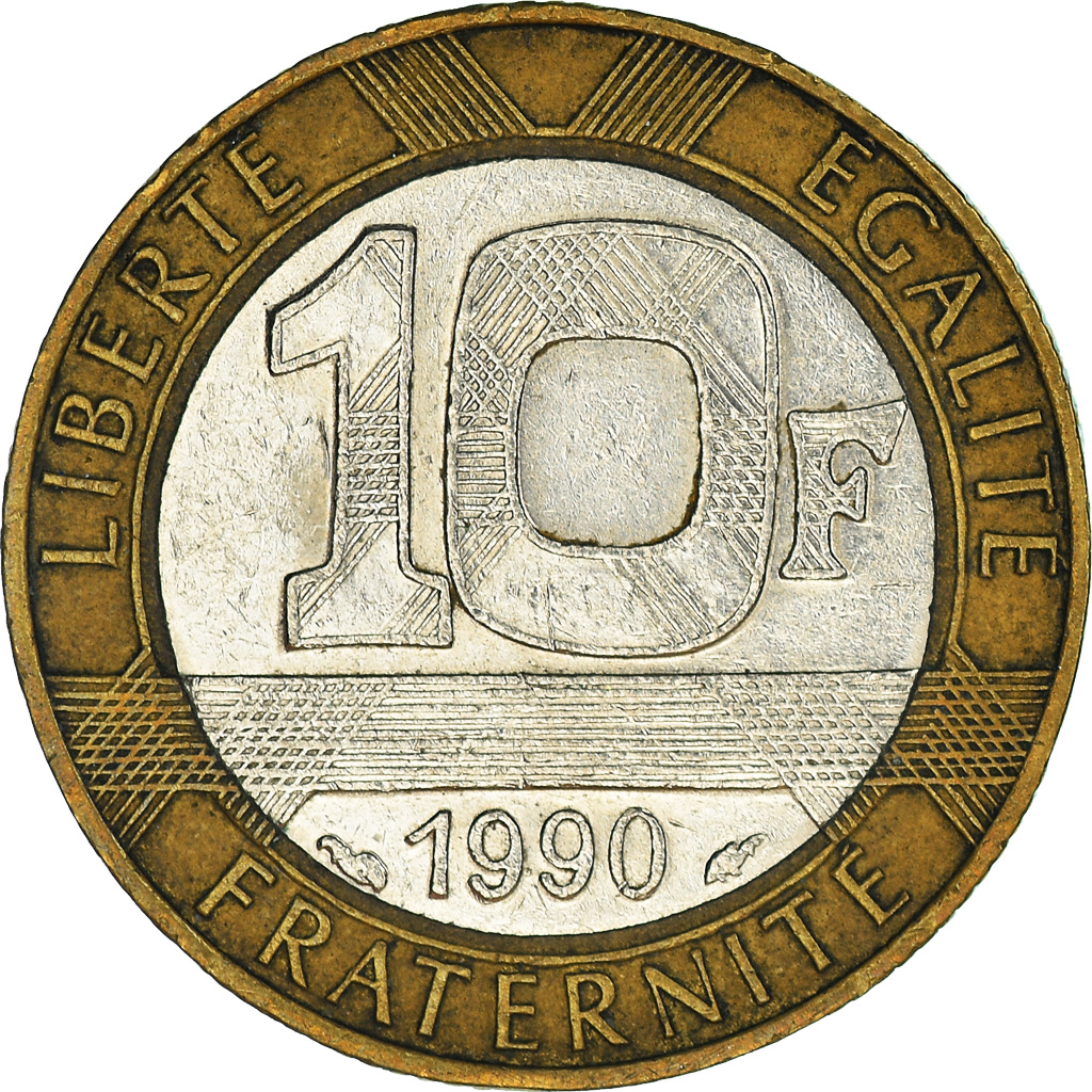Moneda, Francia, 10 Francs, 1990