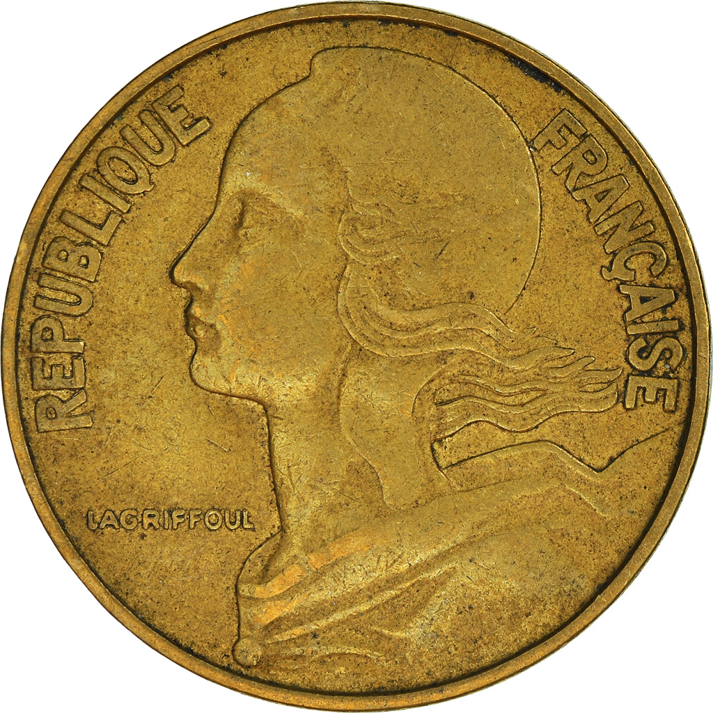 Moneda, Francia, 20 Centimes, 1964