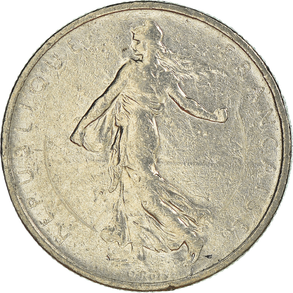 Moneda, Francia, 1/2 Franc, 1965