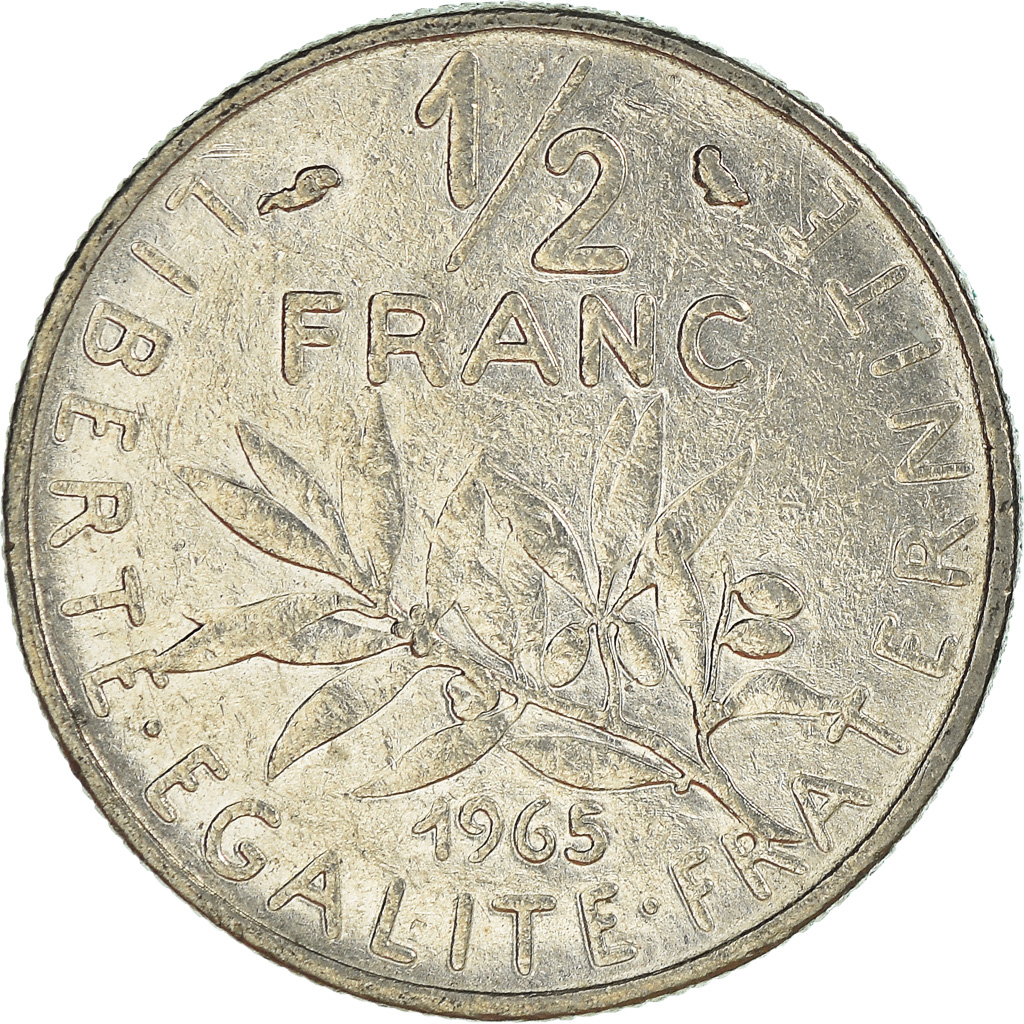 Moneda, Francia, 1/2 Franc, 1965