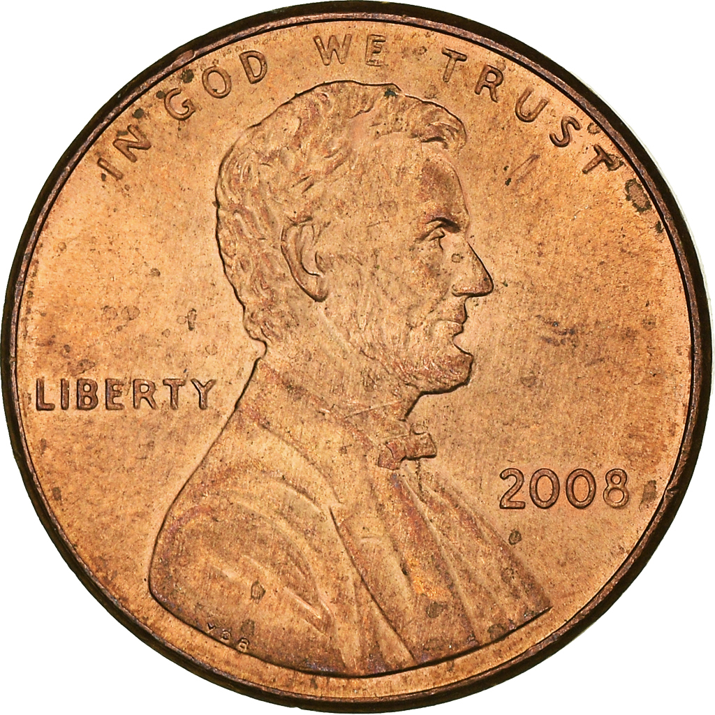 Moneda, Estados Unidos, Cent, 2008
