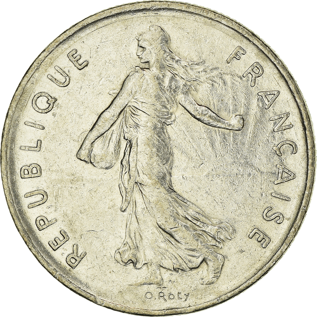 Moneda, Francia, 5 Francs, 1987